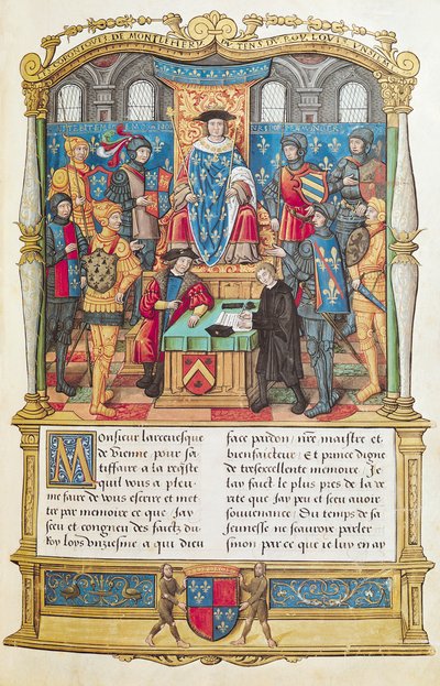 Presentation of the Memoirs to Louis XI, from the Memoirs of Philippe of Commines by French School